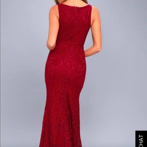 Lulu’s Everly Wine Red Lace Maxi (medium) - Picture 3 of 5